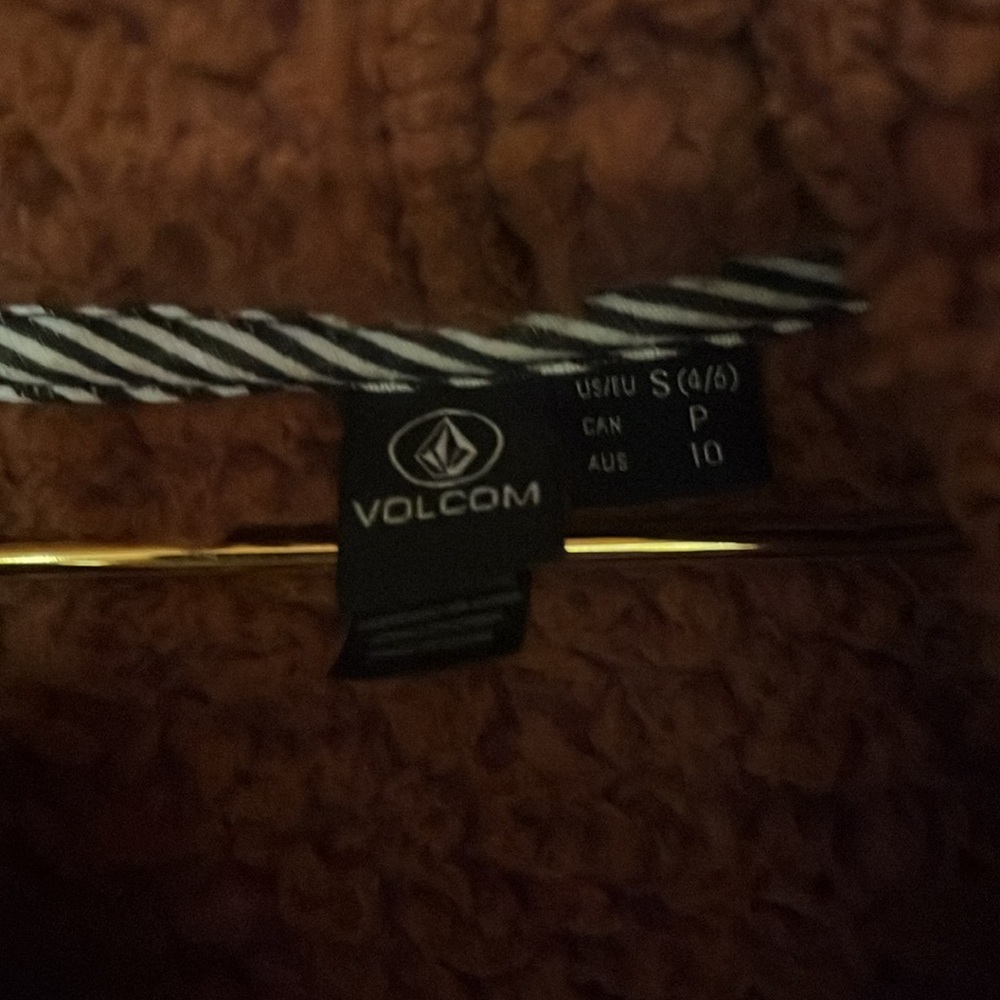 Volcom, Brown Fluffy Zip Up Jacket - image 5